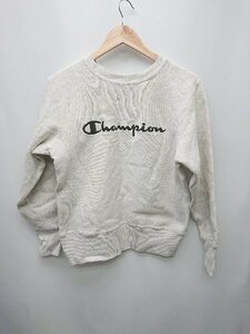 ◇ Champion チャンピオン 刺?ロゴ シンプル 長袖 トレーナー サイズM ホワイト系 メンズ レディース P