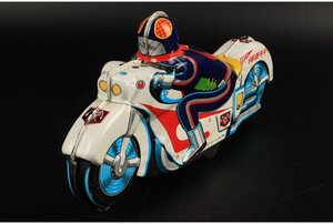 [URA]ブリキ/1970年代『仮面ライダー サイクロン号』/8-1-18　(検索)骨董/ブリキ/ソフビ/玩具/おもちゃ/昭和/レトロ/置物/日本製