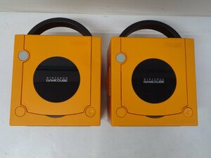 8■/Zこ7945　任天堂 ゲームキューブ GAME CUBE 本体 オレンジ 訳ありジャンク 2台セット DOL-101、DOL-001 / 保証無