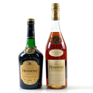 2本 ヘネシー Hennessy ナポレオン ブラスドール VSOP スリムボトル コニャック 700ml ブランデー セット 【古酒】