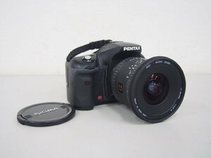 ☆【1K0417-5】 PENTAX ペンタックス デジタル一眼レフカメラ K10D SIGMA シグマ 17-35mm 1:2.8-4 カメラレンズ バッテリー付 ジャンク