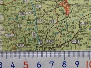 mB19【地図】山梨県 昭和31年 裏に甲府市街図 [中込百貨店 松竹 オリオン 銀峯座 電気館 セントラル映画館 二高 甲府商業 富士川小 琢美小