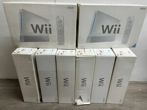 ☆ Wii ☆ ニンテンドー Wii 本体 8台 まとめ売り 未チェック ジャンク 現状販売 大量セット Nintendo 箱 説明書 シロ 任天堂