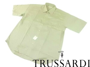 【新品】タグ付未使用！○TRUSSARDI トラサルディ○日本製 半袖 オックスフォードシャツ / クールビズ