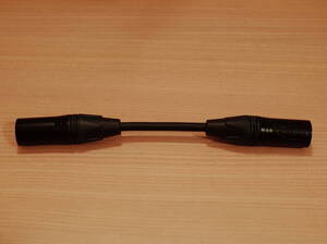 ★ 即決 XLR 変換ケーブル オス⇔オス 立井電線 SOFTEC MIC CORD 0.75sq NEUTRIK NC3MXX-B 14cm ★