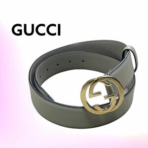 高級 GUCCI グッチ インターロッキングG GGバックル レザー ベルト レディース 546386 AP00G 601254