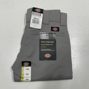 W28 グレー 極細 未使用品 803 ディッキーズ DICKIES スリムスキニー USA MODEL ワークパンツ 1