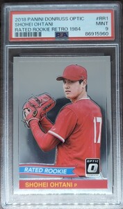 PSA9 2018 PANINI DONRUSS OPTIC RATED ROOKIE RETRO 1984 大谷翔平