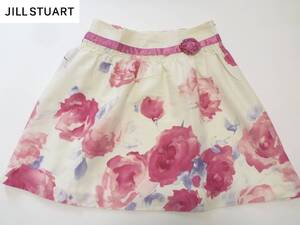 美品 JILLSTUART ジルスチュアート ★ピンク×白　花柄スカート　130