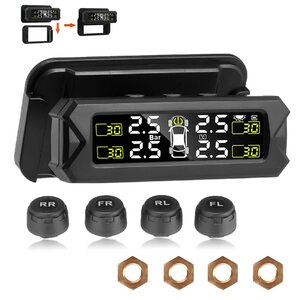 ★未使用品 TPMS 分離式 タイヤ空気圧モニター 日本語説明書 技適承認取得 空気圧センサー ソーラー充電 USB充電 IP67防水防塵★