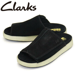 Clarks (クラークス) 26175779 OverleighSlide オーバーレイ スライド Black Suede CL118UK9-約27.0cm