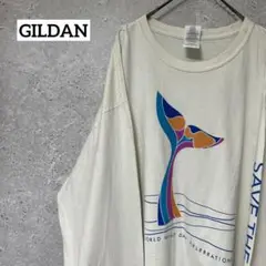 GILDAN ギルダン ロンT 長袖 クジラ 海 マウイ ハワイ XL