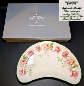 ●BERNARDAUD LIMOGES/ベルナルド リモージュ●ウジェニー・ド・モンティジョ プレート バラ●三日月型 ユージェニー 皿