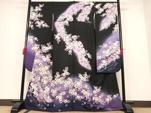 平和屋着物●豪華振袖　流水花文　暈し染め　金彩　鈴乃屋扱い　正絹　逸品　AAAM8813ph