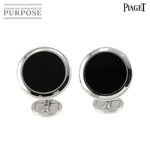 ピアジェ PIAGET オニキス カフス K18 WG ホワイトゴールド 750 Onyx Cuff Links 90251308