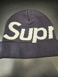 1円〜 supreme シュプリーム ニット帽 ビーニー Beanie NAVY ニットキャップ メンズ レディース ボックスロゴ ロゴ 帽子