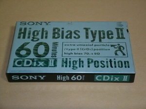 ★SONY・High　Bias　TypeⅡカセットテープ　CDixⅡ　C-60CDX2・Cro2position・未開封品♪