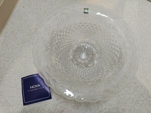 ◆中古品◆簡易清掃済◆HOYA CRYSTAL　果物皿　ガラス器