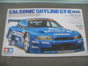 【新品未開封】カルソニック / スカイライン GT-R(R34) / 1/10 電動RC / 4WDレーシング / 540タイプモーター付き TL-01シャーシ / タミヤ