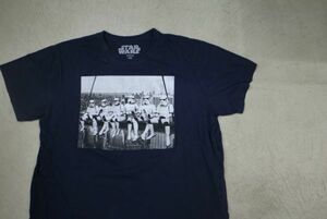 【古着レア美品STARWARSフォトプリントTシャツ黒2XL】スターウォーズ映画MOVIEアニメ夏物衣料大きめサイズ