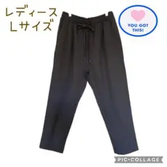 レディーススリムパンツ　ネイビー　L