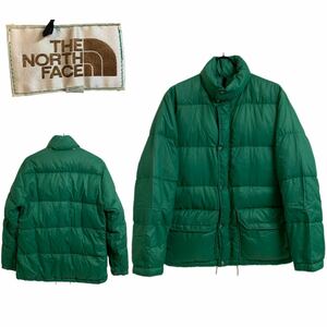 THE NORTH FACE VINTAGE ザ ノースフェイス ヴィンテージ 70s 茶タグ ダウンジャケット リップストップ ブルゾン グリーン XS アーカイブ