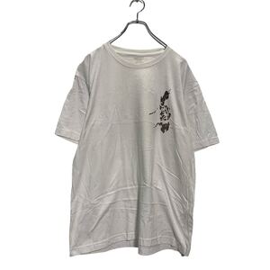 TRANSFER 半袖 プリントTシャツ XL～ ホワイト ビッグサイズ クルーネック バックプリント 古着卸 アメリカ仕入 a604-5737