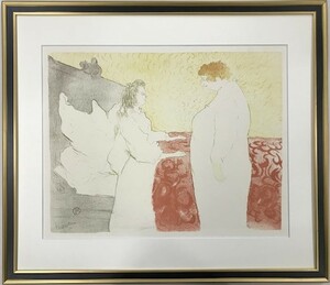 【特価】　≪　　 トゥールーズ　ロートレック　　≫　　リトグラフ【石版画】　 FEMME DORMEUSE PROFIL-EVEIL 　1970年　TOULOUSE-LAUTREC