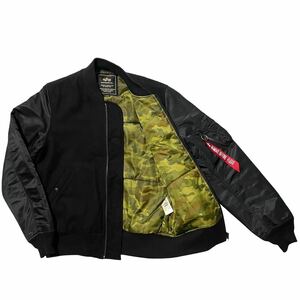 漢のオシャレ 米国ライセンス large メンズ ALPHA INDUSTRIES アルファインダストリーズ MA1 L 切り替え 21207-001