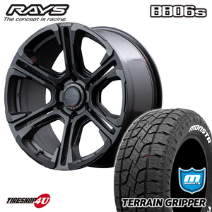 4本セット RAYS DAYTONA BB06S 20x9.0J 6/139.7 +18 APK ガンメタ MONSTA TERRAIN GRIPPER A/T AT 275/55R20 プラド ハイラックス