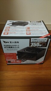 玄人志向　 ATX電源 750W　プラグイン仕様　80PLUS BRONZE取得　　KRPW-BK750W/85+　新品未使用　送料無料