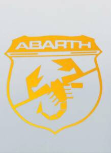 ■■送料無料／ABARTH／アバルト　イエロー色　スコーピオン　ステッカー　フィアット５００パンダ■■