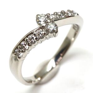 1円〜!!注目!!人気!!SEIKO jewelry(セイコージュエリー)▼Pt900 天然ダイヤモンドリング▼D 約3.9g 約10号 ring 指輪 EB5/EB7 S1041