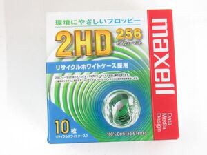 AF 6-6 未開封 maxell マクセル 3.5型 2HD フロッピーディスク 10枚 MFHD256 C10E 256フォーマット済 リサイクルホワイトケース