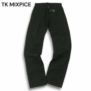 【新品 未使用】 TK MIXPICE タケオキクチ 通年 ストレート コットン ツイル パンツ Sz.S　メンズ 黒　A4B03987_8#R