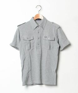 「FRED PERRY」 半袖ポロシャツ SMALL グレー メンズ