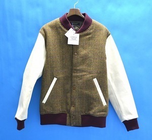 Mr. GENTLEMAN ミスタージェントルマン GUNCLUBCHECK AWARD JACKET ガンクラブチェック アワードジャケット M STADIUM スタジャン レザー