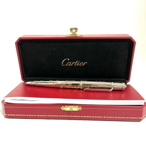 １円スタート 超希少 Cartier カルティエ ボールペン ツイスト式 シルバー ディアボロ ドゥ 筆記用具