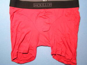 即決新品 McKillop Sexy Male Bulge Envy Thigh-Red Whisper-M- Mid Cut Boxr レーヨン素材レッド赤色 現品表記サイズ　-M