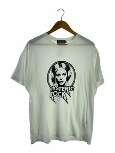 HYSTERIC GLAMOUR◆汚れ有/HYSTERIC ROCK/Tシャツ/XL/コットン/WHT/02241CT10