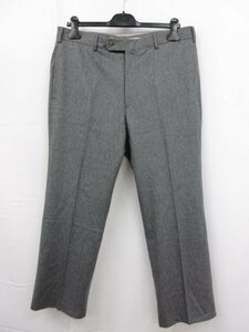 HH超美品 【エルメス HERMES】 カシミア混 スラックス パンツ (メンズ) size52 Drop8R ミディアムグレー系 織柄 PN332 伊製 □28MPA1398□