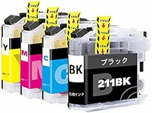 ブラザー用 LC211-4PK 互換インクカートリッジ ブラザー(Brother)用 LC211 インク 4色セット(合計4本