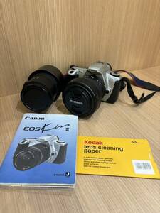 【APS 0614.1-1】1円～ Canon EOS Kiss 3　Ⅲ TAMRON レンズ 80-210mm セット カメラ フィルムカメラ 望遠レンズ 動作未確認 現状品