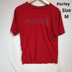 【人気☆Hurley X】赤　ブランドロゴ　NIKE DRY FIT サイズM