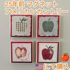 【アンティーク品】当時物 アメリカントリー りんごマグネット APPLE