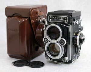 １円～【フィルムカメラ】二眼レフ 美品 ローライフレックス ROLLEIFLEX Carl Zeiss Planar 1:2.8 純正ケース付