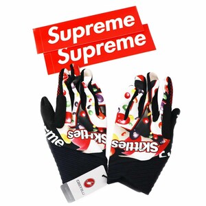 2021SS Supreme シュプリーム スキットルズカステッリサイクリンググローブ スモール ホワイト ベトナム製 21871105