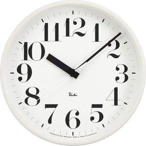 新品★ レムノス WH Lemnos WR08-25 CLOCK TEEL ホ リキスチールクロック 電波時計 掛け時計 175