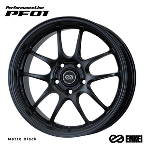 送料無料 エンケイ PerformanceLine PF01 (MBK) 7J-17 +53 5H-114.3 (17インチ) 5H114.3 7J+53【2本セット 新品】