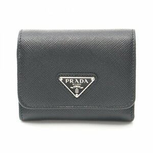 プラダ SAFFIANO TRIANGOLO ブランドオフ PRADA サフィアーノレザー 三つ折り長財布 サフィアーノレザー 中古